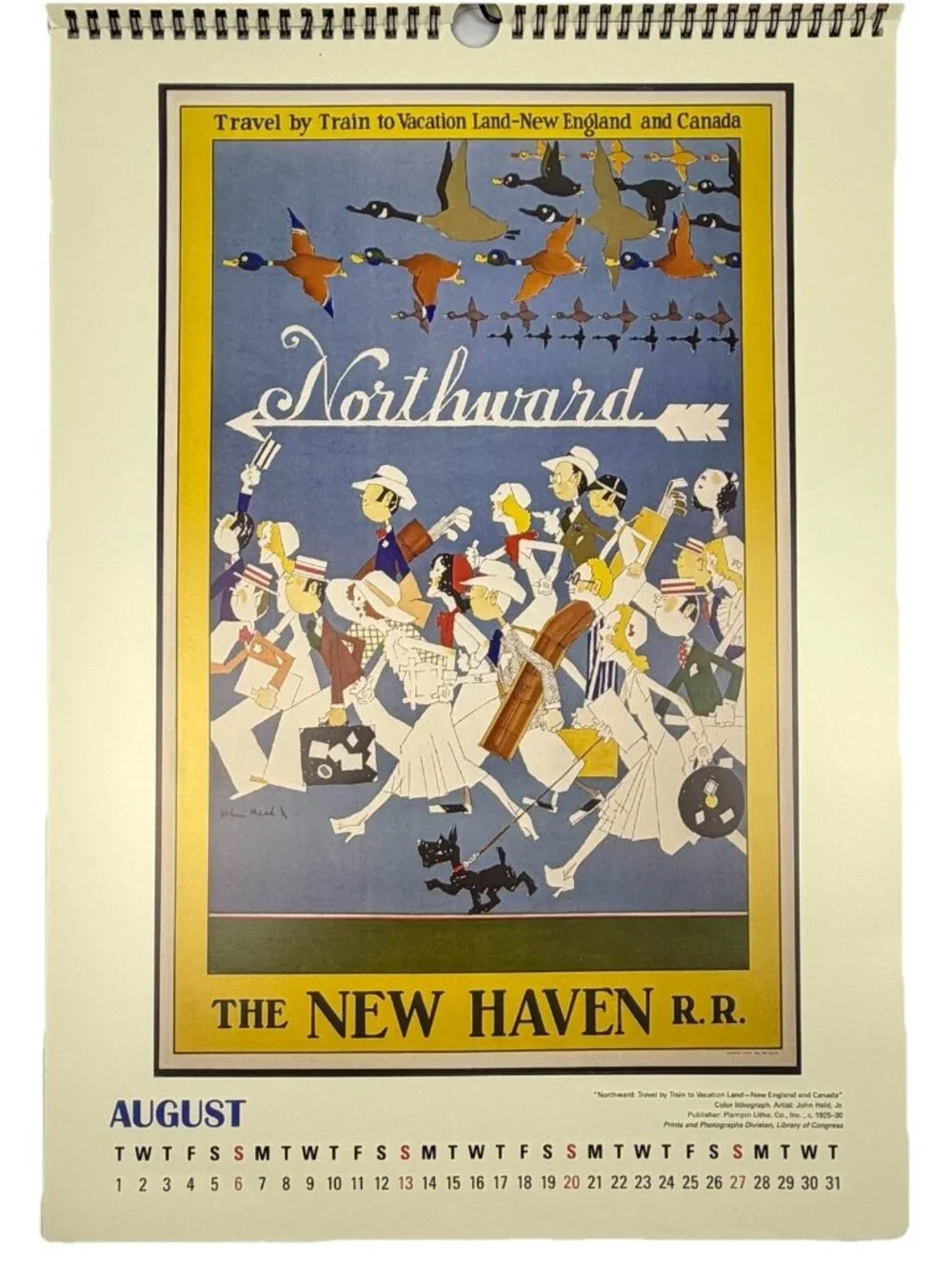 Historic Vintage Travel Poster Calendar Pan Am Queen Mary TWA NY Europe Vegas